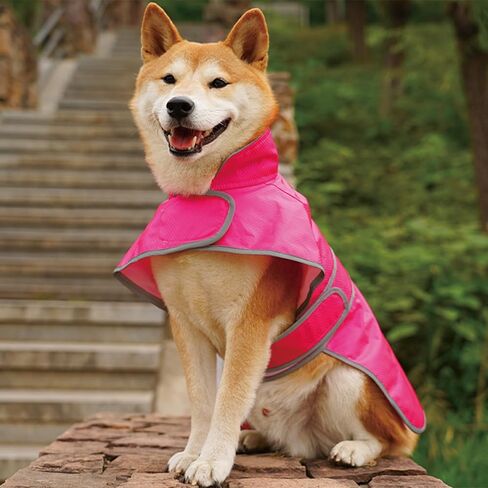 Dog Raincoat| Waterproof Adjustable & Lightweight Dog Jacket with Reflective Strips| Easy Step-in Closure for All-Weather| Fits Small Medium Large Dogs(Yellow,Small) in Saudi Arabia