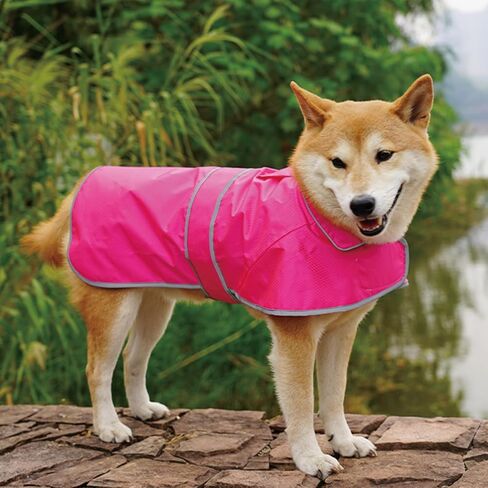 Dog Raincoat| Waterproof Adjustable & Lightweight Dog Jacket with Reflective Strips| Easy Step-in Closure for All-Weather| Fits Small Medium Large Dogs(Yellow,Small) in Saudi Arabia