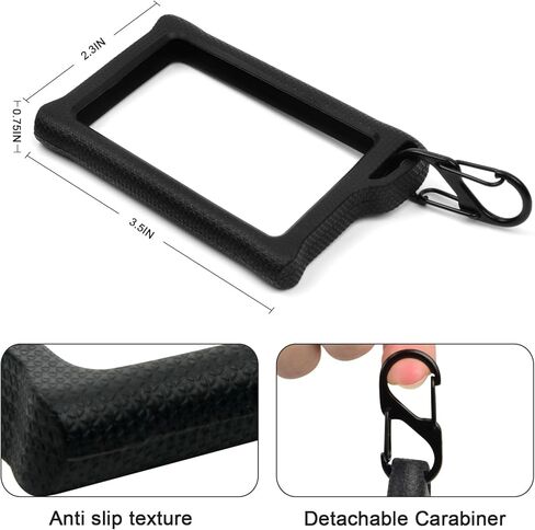 حافظة Ankhoh متوافقة مع Samsung T7/ T7 Touch Portable SSD 1TB 2TB 4TB 500GB، غطاء سيليكون للقرص الصلب الخارجي، تخزين درع محمول مع حلقة تسلق (صندوق فقط) - أسود in Saudi Arabia
