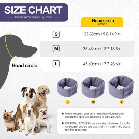 Dog Ear Muffs Noise Protection Hoodie for Dogs Breathable Calming Head Wrap with Ear Covers Anxiety Relief for Thunderstorms Warm Dog Ear Cover Winter Hat (Grey, Large) in Saudi Arabia
