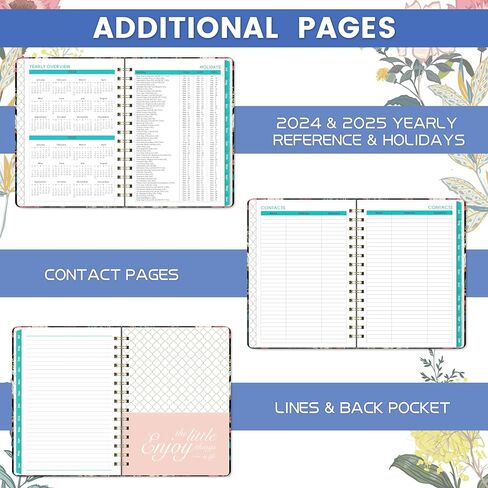 2025-2026 Monthly Planner/Calendar - 2 Year Monthly Planner 2025-2026, Jan. 2025 - Dec. 2026, 9'' × 11'', 24 Monthly Planner with Binding, Inner Pocket, Premium Paper, Elastic Closure in Kuwait