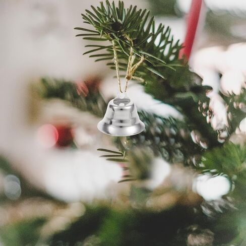 Operitacx 20 Pcs Bells for Crafts, Small Bells Metal Craft Bells Tiny Bells with Hooks, Christmas Bells for Party Christmas Tree Decoration in Kuwait