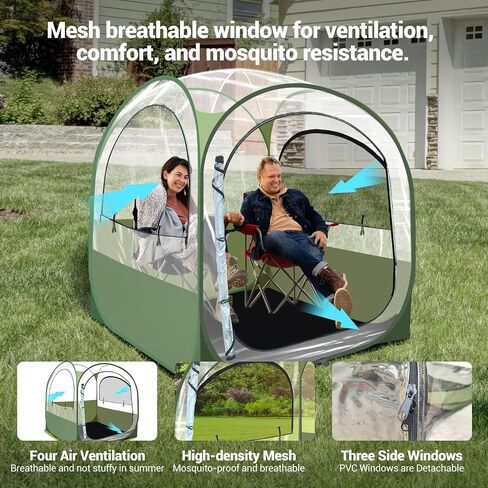 Transparent Popup Tent - Weatherproof Outdoor Clear Dome with Removable Windows | Perfect for Garden Parties, Stargazing, and Cozy Outdoor Lounging in Saudi Arabia