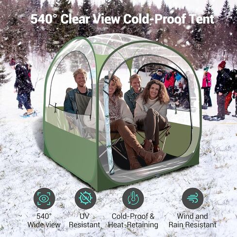 Transparent Popup Tent - Weatherproof Outdoor Clear Dome with Removable Windows | Perfect for Garden Parties, Stargazing, and Cozy Outdoor Lounging in Saudi Arabia