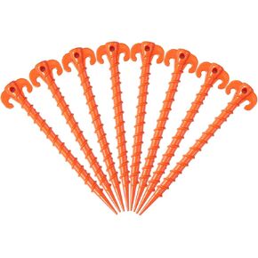4/8/10 Pack Outdoor Tent Stakes, Canopy Stakes, Camping Stakes, Beach Tent Stakes Heavy Duty Screw Shape -7.9/10inch