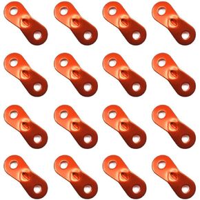 Bluecell 16Pcs Red Color Aluminum Guyline Cord Adjuster for Tent Camping Hiking Backpacking Picnic Shelter Shade Canopy Outdoor Activity