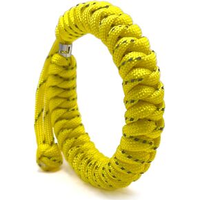 LAMIBEE Reflective Survival Paracord Bracelet Handmade for Camping and Hiking, Military Durable, Resizable 7-10 Inches, 550 lbs Strength