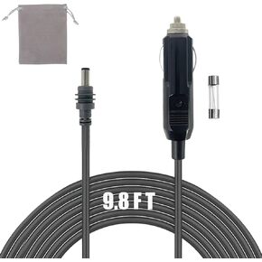 Starlink Mini DC Power Cable with Cigarette Lighter 5m/16.4FT Starlink Mini Car Charger 12V-24V DC Adapter to Barrel DC Jack Starlink Mini Car Power Cord Works with Cars Trucks Buses Lorries Ships