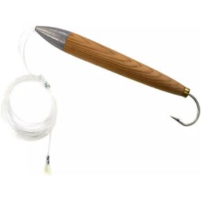 SEASKY 1pc/Bag Mono Leader MUSTAD Hook 6" Rigged Cedar Plugs
