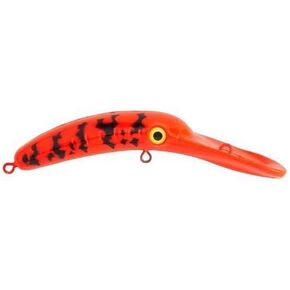 Mag Lip Trolling Plug 3.5, 3 1/2, Fluorescent Red Black Tiger