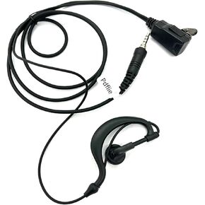 1pin 3.5mm S/P 4C Thread Two Way Radio Accessories Earpiece with PTT Mic Headset for Yaesu Vertex Standard Horizon VX-6R VX-7R vx6r HX890 hx400 Walkie Talkie(Black,Wired,G Shape)