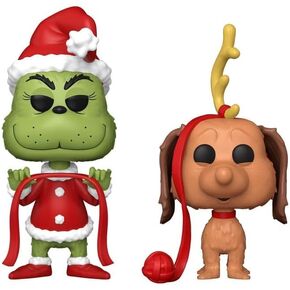 Funko Pop! Books: How The Grinch Stole Christmas - Grinch with Max, 2-Pack (Flocked), Amazon Exclusive