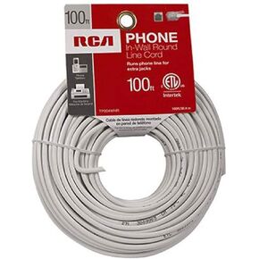 AUDIOVOX TP004WHR 100' White Red Line Cord