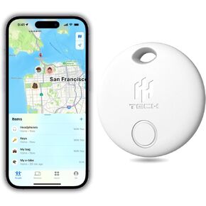 علامة HH-Tech الذكية لأجهزة Apple iOS، ومتتبع المفاتيح، ومكتشف العناصر، وبطاقة الأمتعة، ومتتبع صغير، وتتبع محفظتك، وحقيبتك، وحقيبة سفرك، والمزيد بسهولة باستخدام تطبيق Apple iPhone Find My App