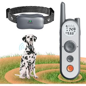 Wireless Dog Fence, 3500 Ft Electric Dog Fence with 6100Ft Training Remote, 185 Day Battery Rechargeable Pet Fence System, IPX7 Water Resistant, Wireless Fence for Dogs*Grey