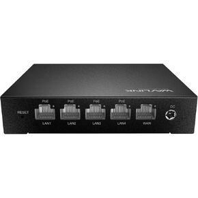 WAVLINK 5 Port Gigabit PoE Ethernet Network Switch, AC Controller – 4X LAN + 1 WAN 1000Mbps, Supports IEEE 802.3AF/at, Auto-Discovery & Centralized AP Management for Home, Hotel, Office