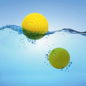 通用 Tough Dog Ball,Large Dog Balls for Aggressive chewers,Indestructible Tennis Ball for Medium Dog,Floating on Water Interactive Dog Toys Ball,Herding Ball for Dog(3.55in) 2pcs