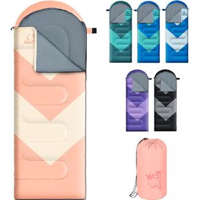 Sleeping Bags for Adults,Camping Sleeping Bag for Girls Boys,3 Season Warm & Cool Weather Lightweight Waterproof Camping Sleeping Bag for Camping Hiking Outdoor Travel