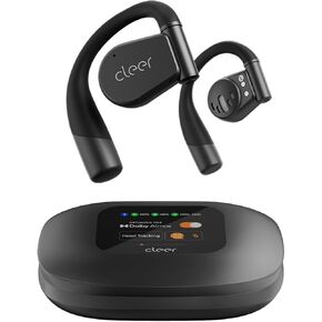 Cleer ARC 3 Open Ear Headphones - Dolby Audio, Snapdragon Sound True Wireless Earbuds, 50Hr Battery, Bluetooth 5.4, IPX 7, Multi-Point, Smart Controls, Wireless Charging Smart Case, Comfort Fit, Black