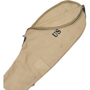 حافظة قماش WWII US M1 Garand مع حزام حمل وسحاب نحاسي ثقيل لإغلاق آمن واستخدام طويل الأمد يناسب M1 Garand بطول يصل إلى 44 بوصة (45 بوصة - كاكي)