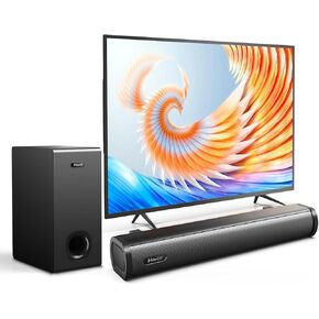 Dolby Audio Soundbar for 4K & HD Smart TVs, Sound Bars for TV with Big 5.25'' Subwoofer, Surround Sound System, Deep Adjustable Bass, HiFi Bluetooth 5.3 Home Audio, HDMI ARC/Opt/AUX
