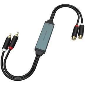 Ground Loop Noise Isolator, Amplifier Noise Filter RCA Audio Filter for Car Audio & Home Stereo, Car Stereo Noise Suppressor Reducer Alternator, Ground Loop Isolator RCA Audio Hum Eliminator