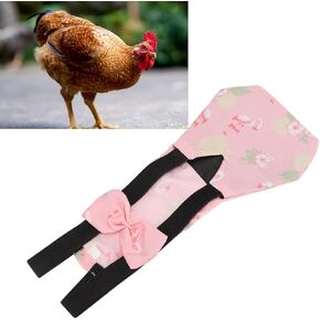Pet Chicken Diapers, Breathable Poultry Poop Pocket Diaper for Goose Duck ChickenFlamingo S (L)