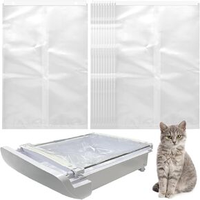 Cat Litter Bags Compatible with Petsnowy SNOW+ Cat Litter Box,120 Pcs Cat Litter Box Self-Locking Waste Drawer Liners