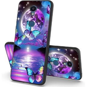 Slim Cover for Sharp Rouvo V Phone Case, Cute Painted for Women Girls Soft TPU Shockproof Sharp Rouvo V Phone Cover, Anti-Fingerprint Matte Black TPU Phone Case Sharp Rouvo V 2022, Butterfly Skull