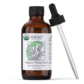 HBNO Organic Hemp Seed Oil -16 OZ (475ml) Value Size - Natural Hemp Oil, Cold Pressed - Perfect Carrier Oil for Massage, Aromatherapy, Diy, Soap Making, Face, Body, Lips, Hair, Nails