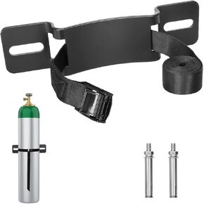 Propane Tank Holder，Propane Tank Mount，Steel Fabrication Nitrogen Tank Holder with Screws and Safety Chain Supported 4"-12" Suitable for Conversion of Various Gas cylinders（White）