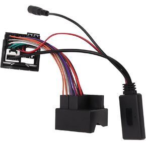 Adapter Audio Cable 12 Pin AUX Wire Harness Handsfree Mic Replacement for E60 E63 E64 E66 E81 E82 E70 E90