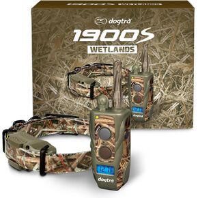 Dogtra 1900S Wetlands Boost & Lock Remote Dog Training E-Collar Ergonomic 3/4-Mile Range, Waterproof, Rechargeable, High-Output, Camouflage