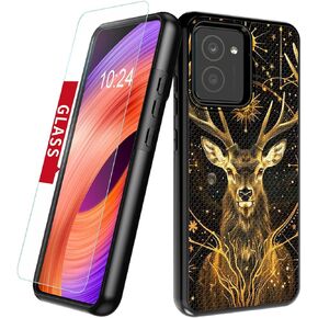 for HMD Vibe Phone Case with Screen Protector(Dreamcatcher Feathers) Art Deco Design, Full Body Heavy Duty Shockproof Anti Slip Texture Dual Layer Cover, Stylish Protection for HMD Vibe Case