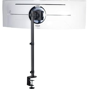 VIVO Single Ultra-Wide Monitor Desk Mount for up to 49 inch Ultrawide Screens, Extra Tall Heavy Duty Adjustable Stand Holds 44 lbs, Black, STAND-V100R