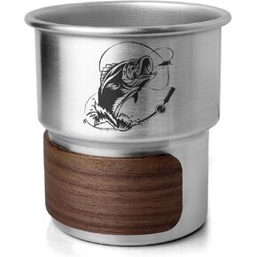 Funny Stainless Steel Outdoor Adventurers Cup, Portable Camping Travel Coffee Cup Mug, Camping Hiking Backpacking Outdoor Cup Gifts for Men Father Grandpa Uncle, Animal Theme Owl, 9.5oz(280ml)