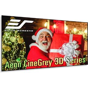 Elite Screens 138 inch CLR and ALR Projector Screen 2.35:1 4K, Standard Throw Projection, Edge Free Fixed Frame Projector Screen for Indoor Movie Screen Home Theater - Aeon CineGrey 3D AR138C3D-WIDE