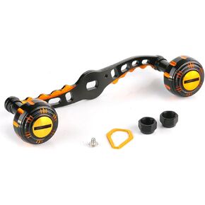 Baitcasting Reel Handle, Reel Replacement Metal Power Handle Grip, Fishing Reel Double Rocker Arm Handle Grip Replacement, Metal Rocker Arm Reel Replacement Accessory Double rocker +metal grip pill