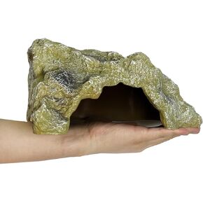Hamiledyi Reptile Hides Large Simulation Rock Reptile Cave Hideouts Terrarium Habitat Décor Bearded Dragon Hideout for Snake Geckos Lizards Turtle Frogs Amphibians (L)
