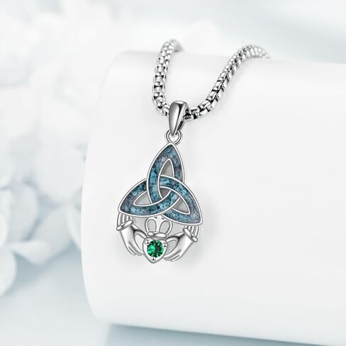 Italian Horn Necklace Sterling Silver Italian Horn Turquoise Pendant Necklace Italian Horn Jewelry Gifts for Women Men in Kuwait