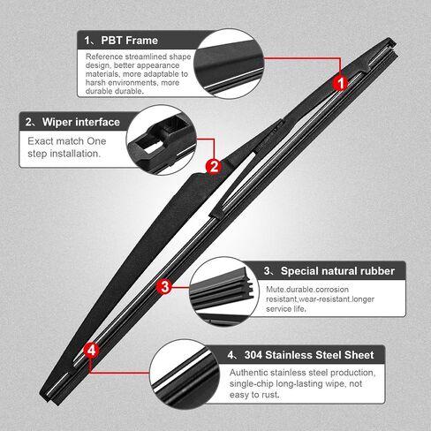 Windshield Wiper Blades For Hyundai Santa Fe 2006-2012 CM Wiper Rear Wiper Blade & Arm Set Kit Windshield Windscreen Tailgate Window in Kuwait