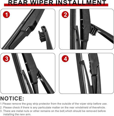 Windshield Wiper Blades For Hyundai Santa Fe 2006-2012 CM Wiper Rear Wiper Blade & Arm Set Kit Windshield Windscreen Tailgate Window in Kuwait
