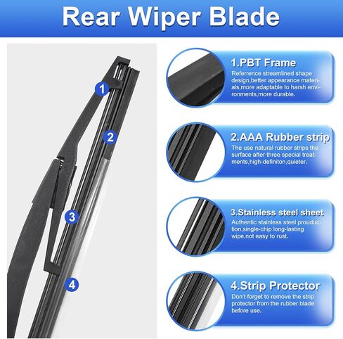 Windshield Wiper Blades For Hyundai Santa Fe 2006-2012 CM Wiper Rear Wiper Blade & Arm Set Kit Windshield Windscreen Tailgate Window in Kuwait