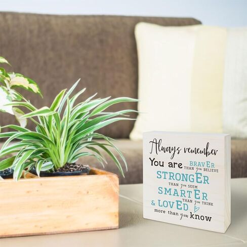 5'x 5" Wooden Block Sign - Everything Is Figureoutable - Minimalist Office Decor Wood Plaque, Wood Block Plaque Box, Home & Living Room Shelf Table Decor - B10 in Saudi Arabia