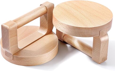 Dunkive 1 Pack Bamboo and Wood Baren for Printmaking, Smooth Varnished Bottom for Even Pressure, Ergonomic Handle for Comfortable Use, Ideal for Block Printing, Linocut, Crafting, Scrapbooking in Saudi Arabia