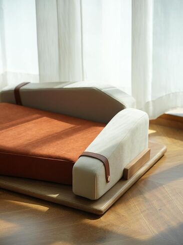 Auto Care Cat Sofa Bed, Solid Wood cat Sofa. Inspired by The Geometric Impressionist Painter Mondrian, The Combination of Building Block Gameplay Provides Cats with a Comfortable Experience (Iceberg) in Saudi Arabia