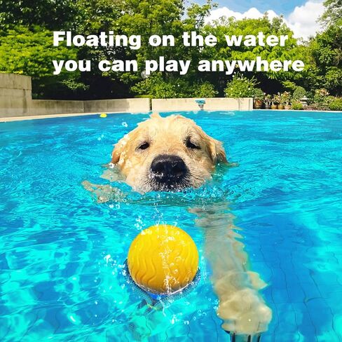 通用 Tough Dog Ball,Large Dog Balls for Aggressive chewers,Indestructible Tennis Ball for Medium Dog,Floating on Water Interactive Dog Toys Ball,Herding Ball for Dog(3.55in) 2pcs in Saudi Arabia