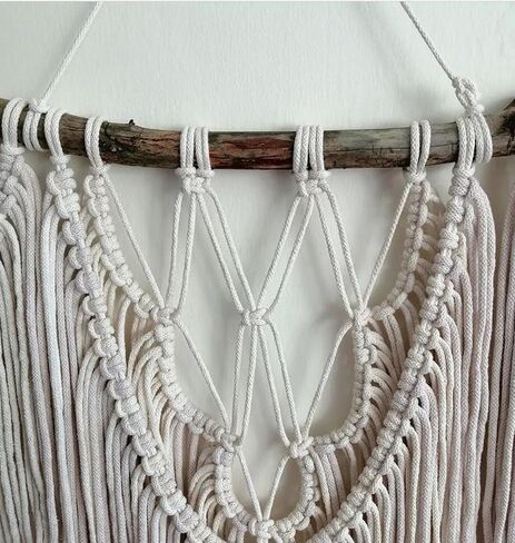 Braided Macrame Cord 3mm x 93yards (279 Feet), Cotton Macrame Cord, Colored Rope, Macrame Yarn, Colored Craft Rope for Wall Hanging, Plant Hangers, Crafts, for Knitting (White 3mm) 1 in Kuwait