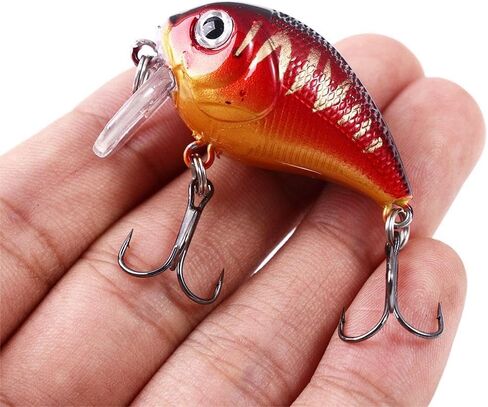 Jerkbait العائمة الطعم الثابت 8PCS البلاستيك Crankbait محاكاة الصيد السحر الصيد الطعم مع هوك العائمة الطعم الثابت المتذبذب إغراء صيد السمك in Saudi Arabia