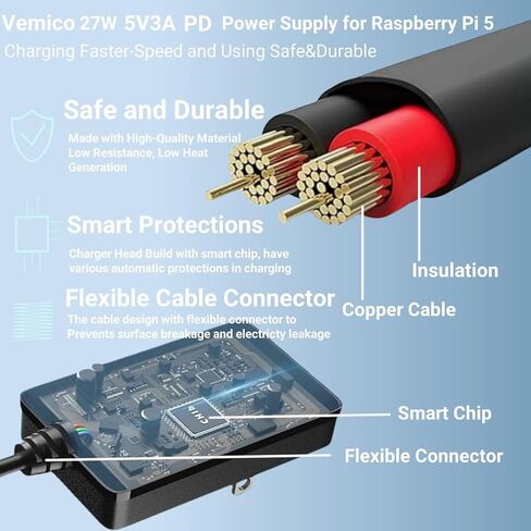 مجموعة Vemico Raspberry Pi 4 Model B سعة 8 جيجابايت مع لوحة ذاكرة وصول عشوائي Pi4 سعة 8 جيجابايت وبطاقة وقارئات سعة 64 جيجابايت وكابل 4K Micro HD وكابل إيثرنت ومصدر طاقة 5V3A مع حافظة تشغيل/إيقاف Pi 4 مع مبددات حرارة لمروحة التبريد in Kuwait